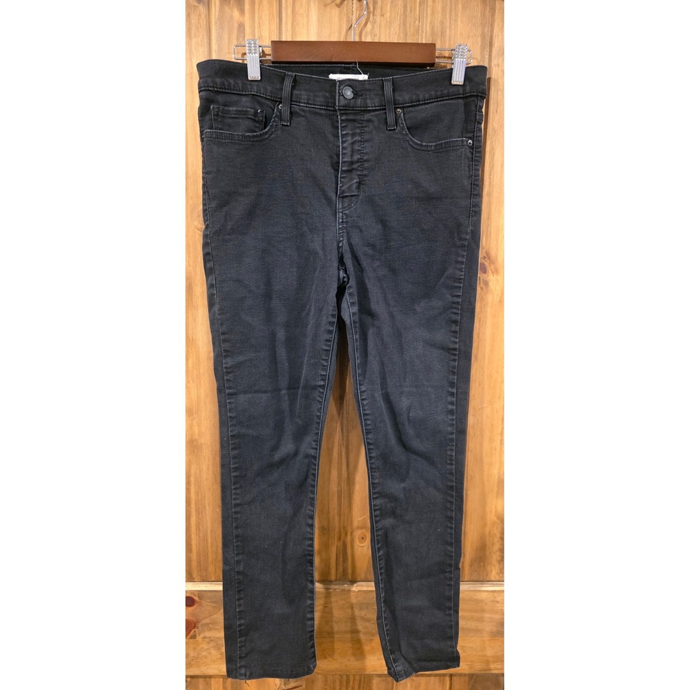 Levi's 311 Shaping Skinny Jeans Womens 31x30 Black Excellent Mid Rise Denim
